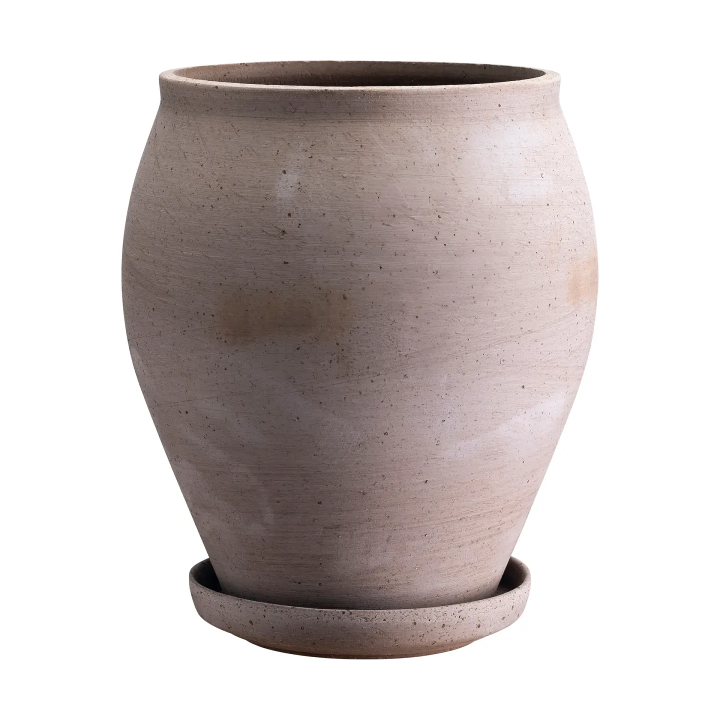 Bergs Potter Delphi kruka med fat 2 delar Grey, Ø22 cm, tall