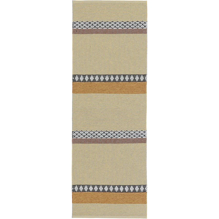 HORREDSMATTAN Outdoor-Teppich Savanne gelb Streifen PVC 150 x 150 cm