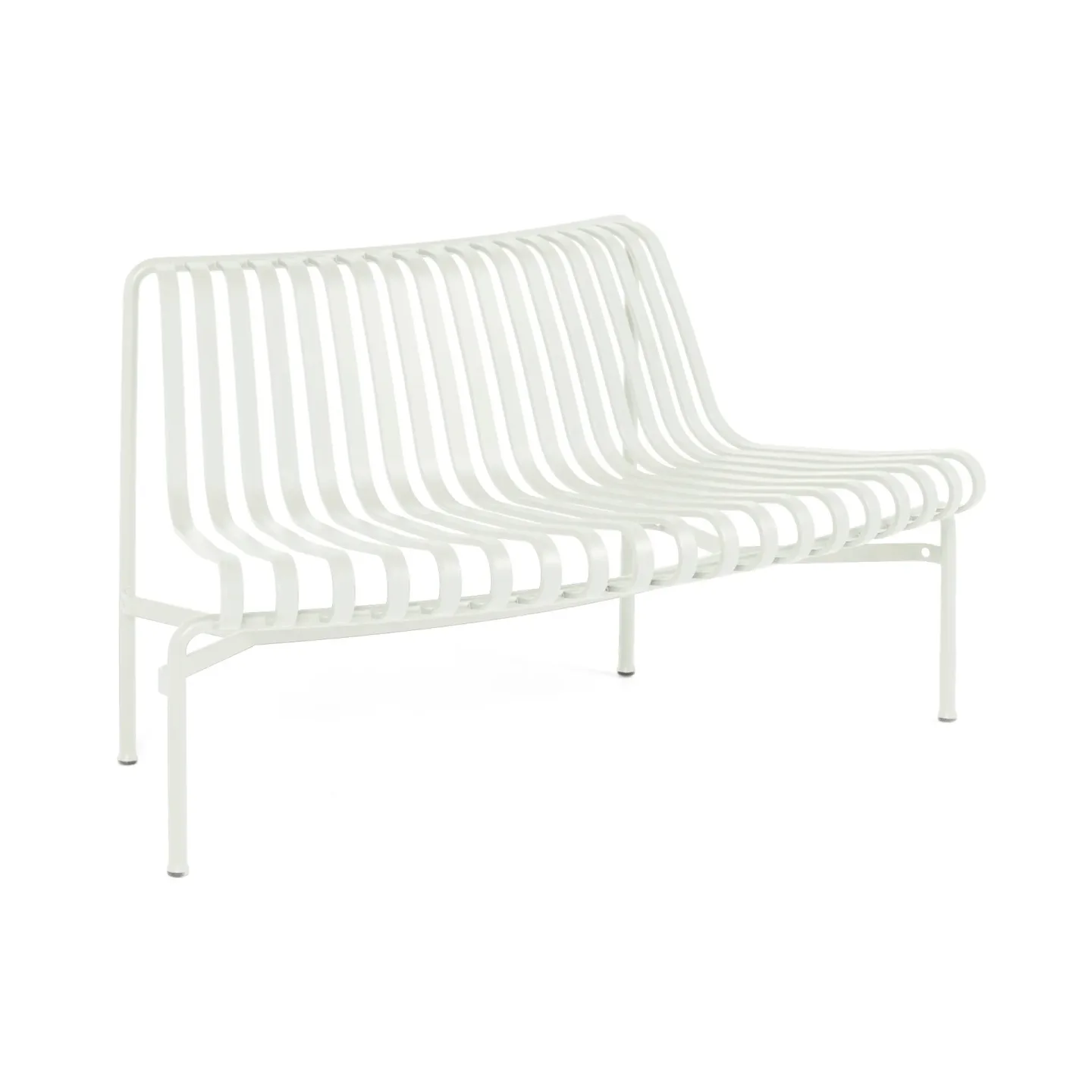 HAY Palissade Dining Parkbank mit ausgestellter Rückenlehne Cream white