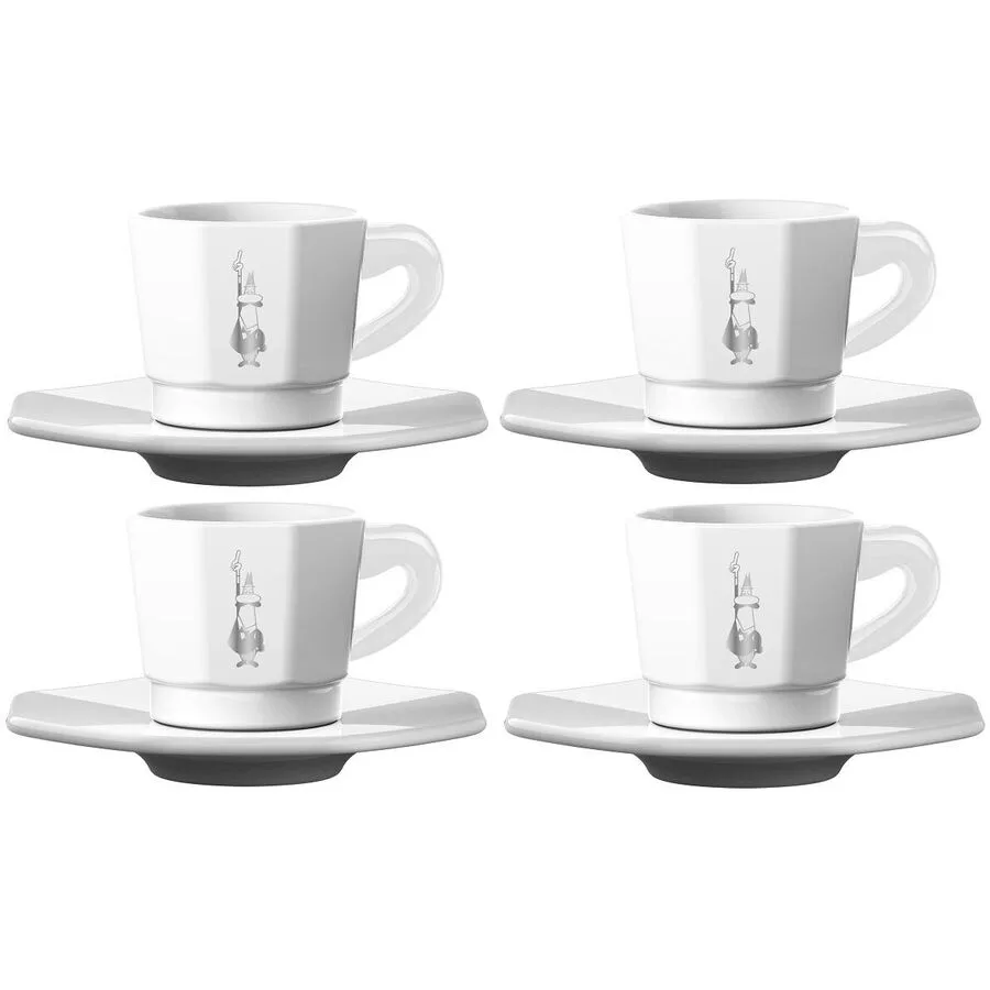 Espressotassen-Set Bialetti Weiss H 12 cm 80 ml