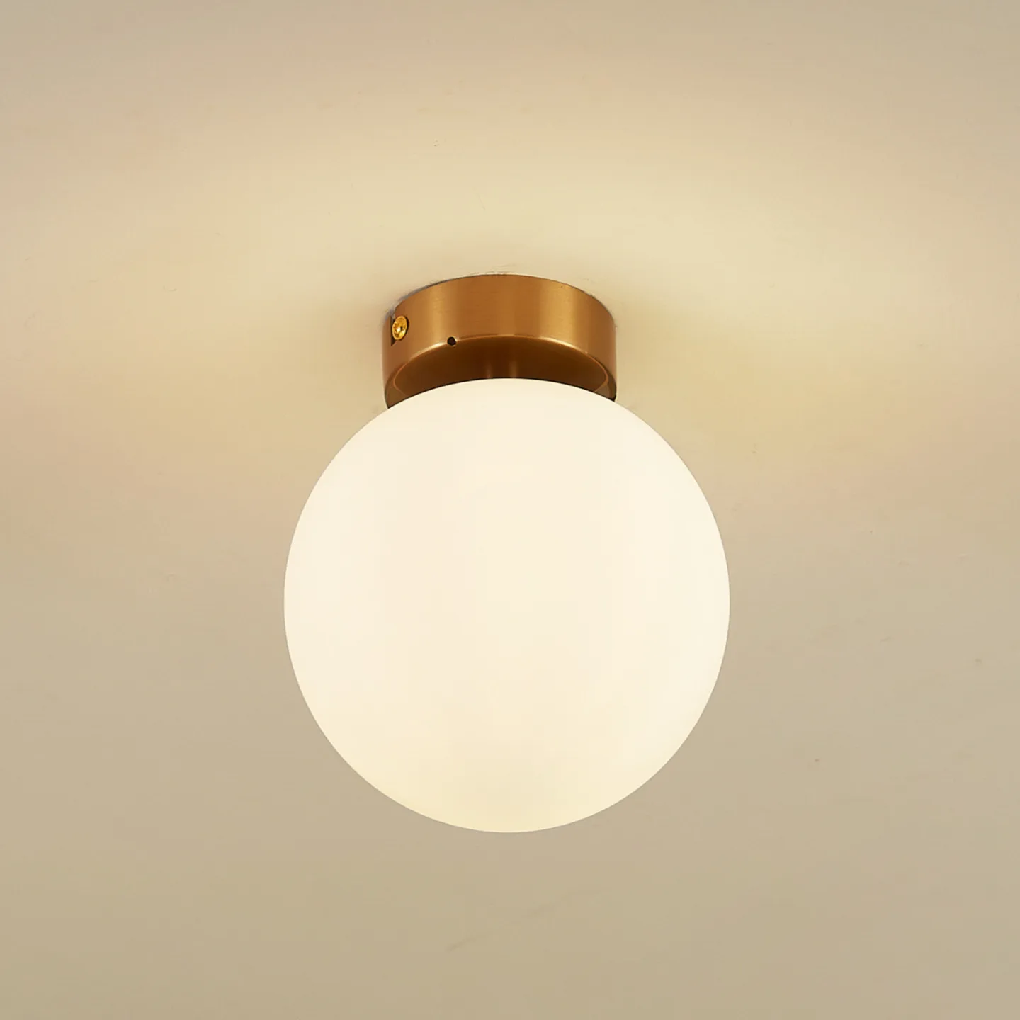 Bidolo Taklampe IP44 Messing - Lucande - Bad - Glass - Kule