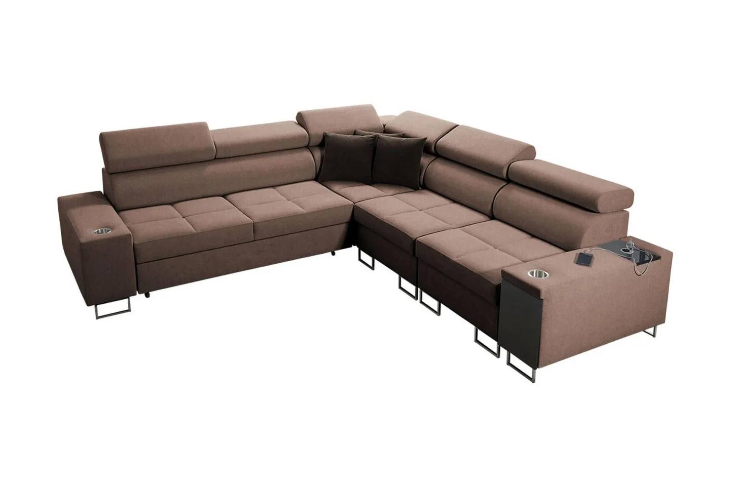 Morenia 4-sits Hörnbäddsoffa Höger - Brun