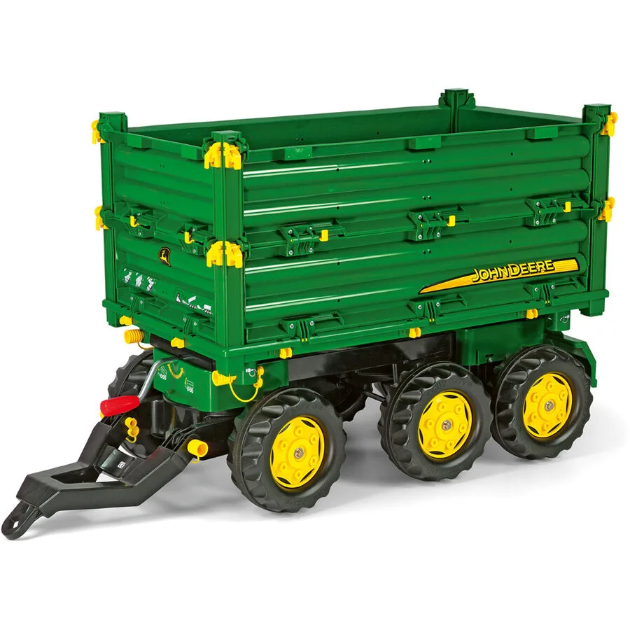 RollyMulti Anhänger JD 3-achsig Rolly Toys Grün Kunststoff - Farbe: Grün/Gelb