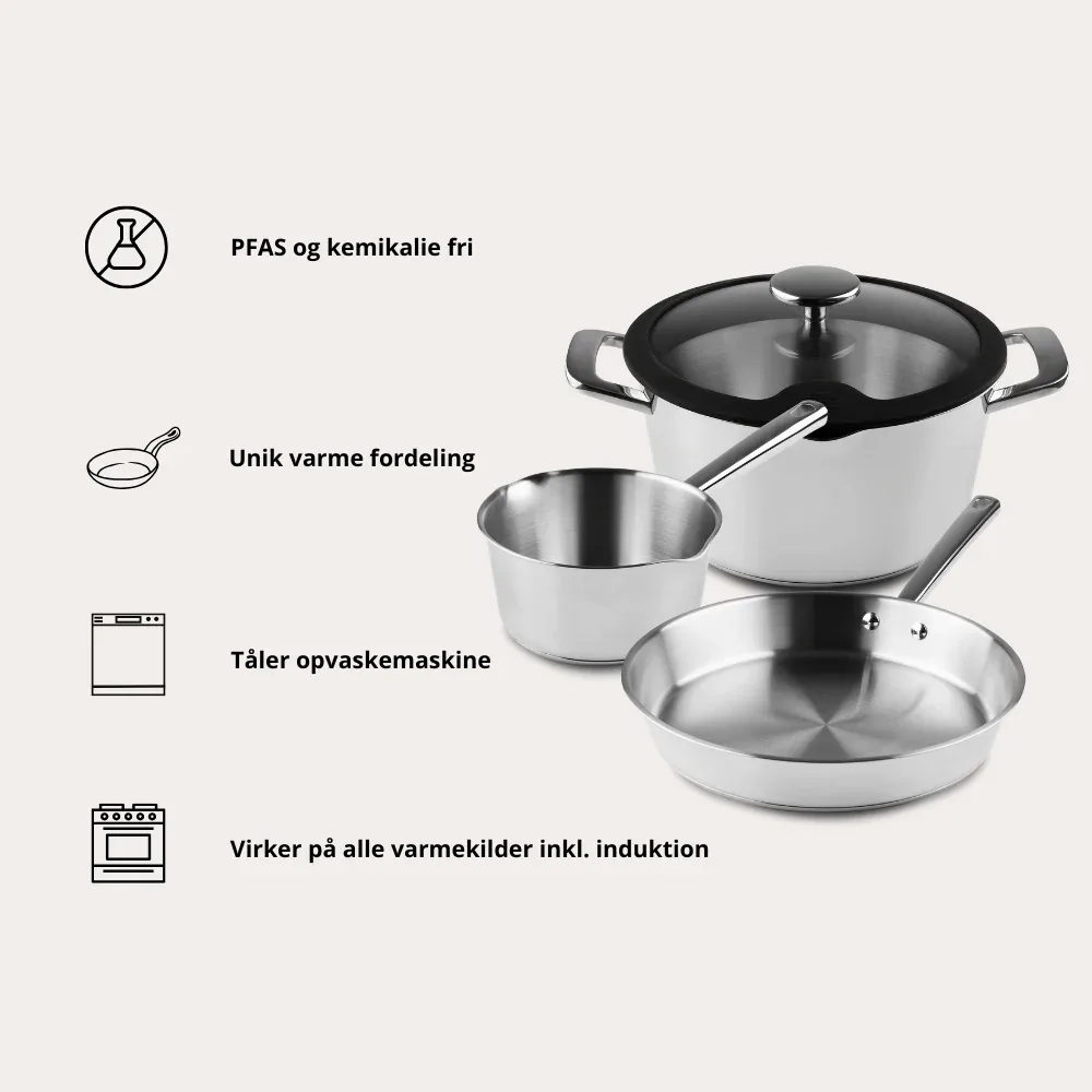 Qookware - Allround Set - 3 dele - ChefGrade