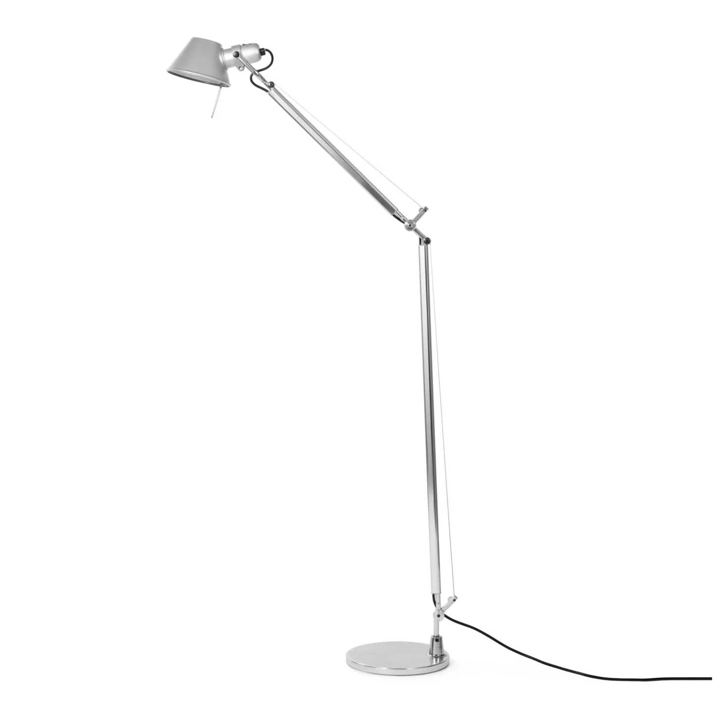 Artemide - Tolomeo Lettura Floor Lamp Aluminium - Läslampor - Giancarlo Fassina,Michele De Lucchi - Silver