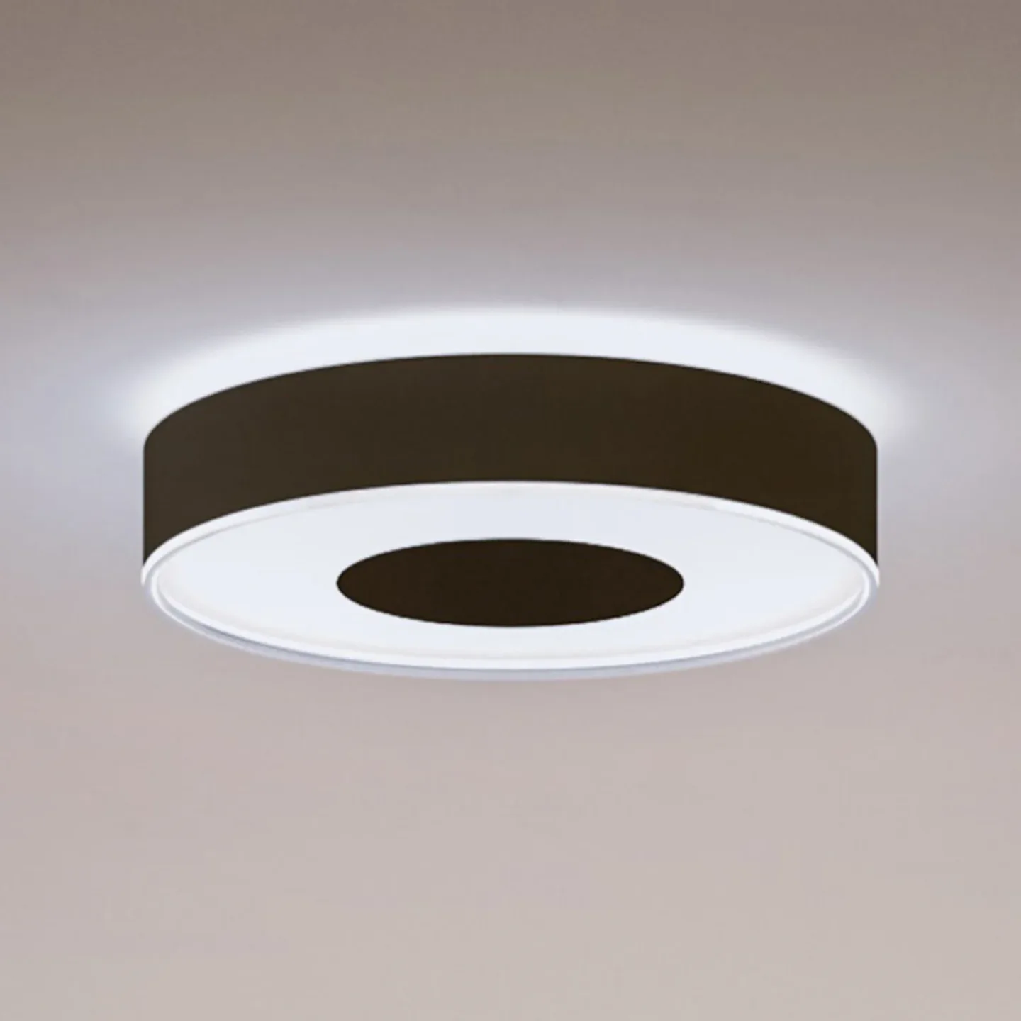 Infuse LED-Deckenlampe, 38,1cm schwarz, dim. - Philips Hue - Wohnzimmer - Modern - Metall - Rund