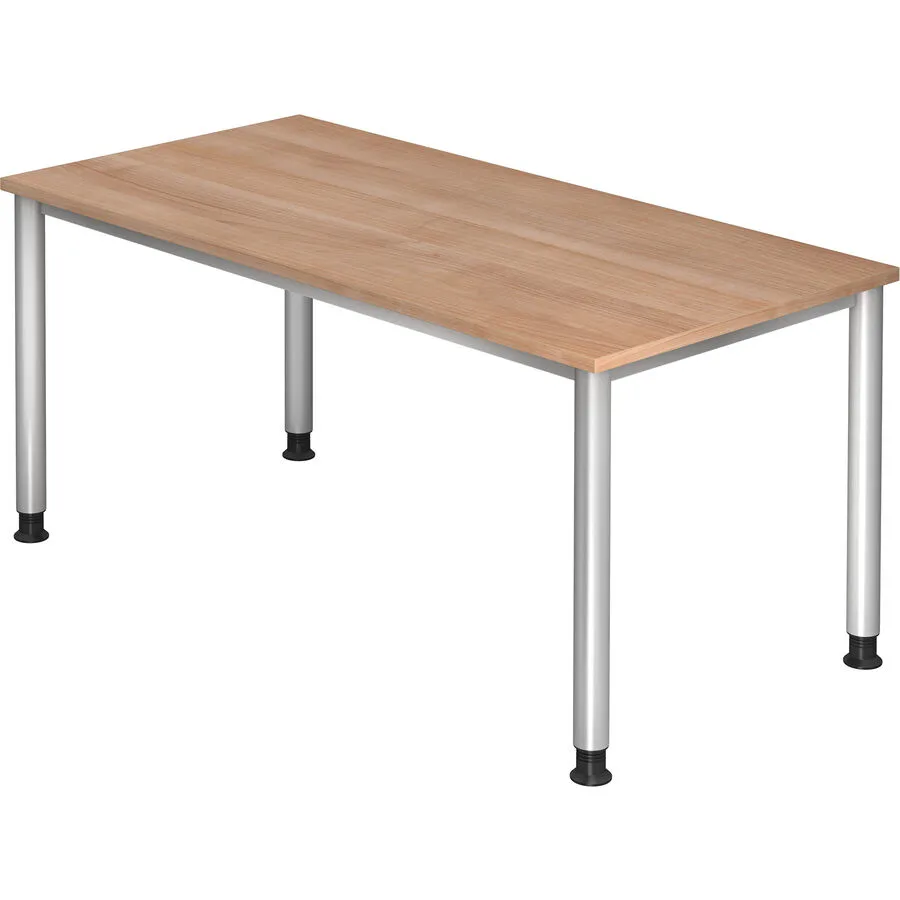 Schreibtisch Office Nussbaum Dekor Holzwerkstoff Höhenverstellbar B 160 T 80 cm