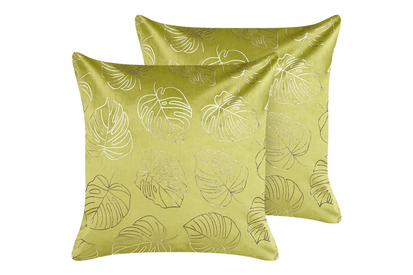 Prydnadskuddar Deliciosa set om 2 Ljusgrön/guld - Ljusgrön/guld