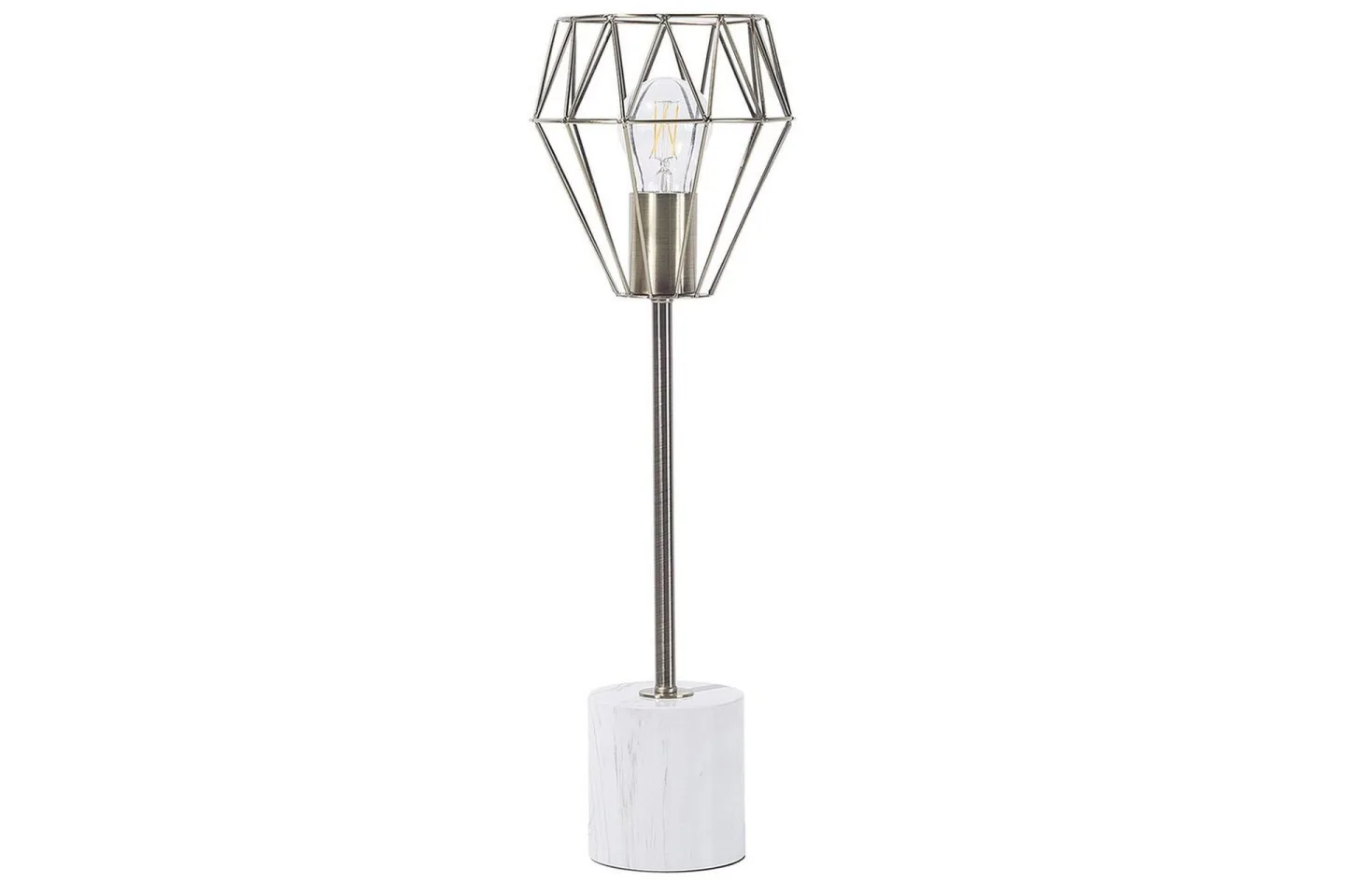 Kasik Bordslampa 49 cm E27 - Mässing/Vit