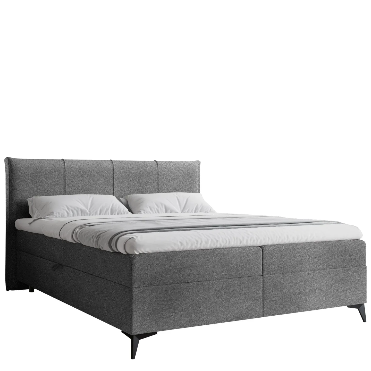 Thoros Komplett Sängpaket 160x200 cm Kontinentalsäng med Förvaring - Mörkgrå