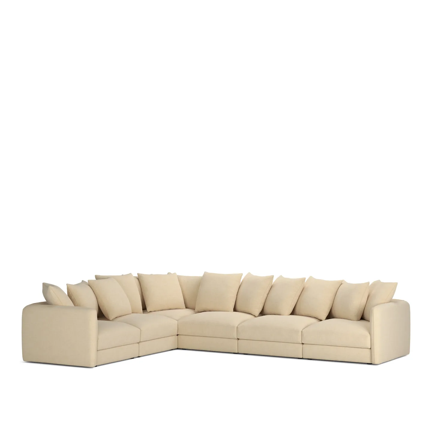 NOGA - Pavarotti 6-Seater Corner, Removable Cover, Cushion Variant 01, Sienna 101 - Soffor - Beige