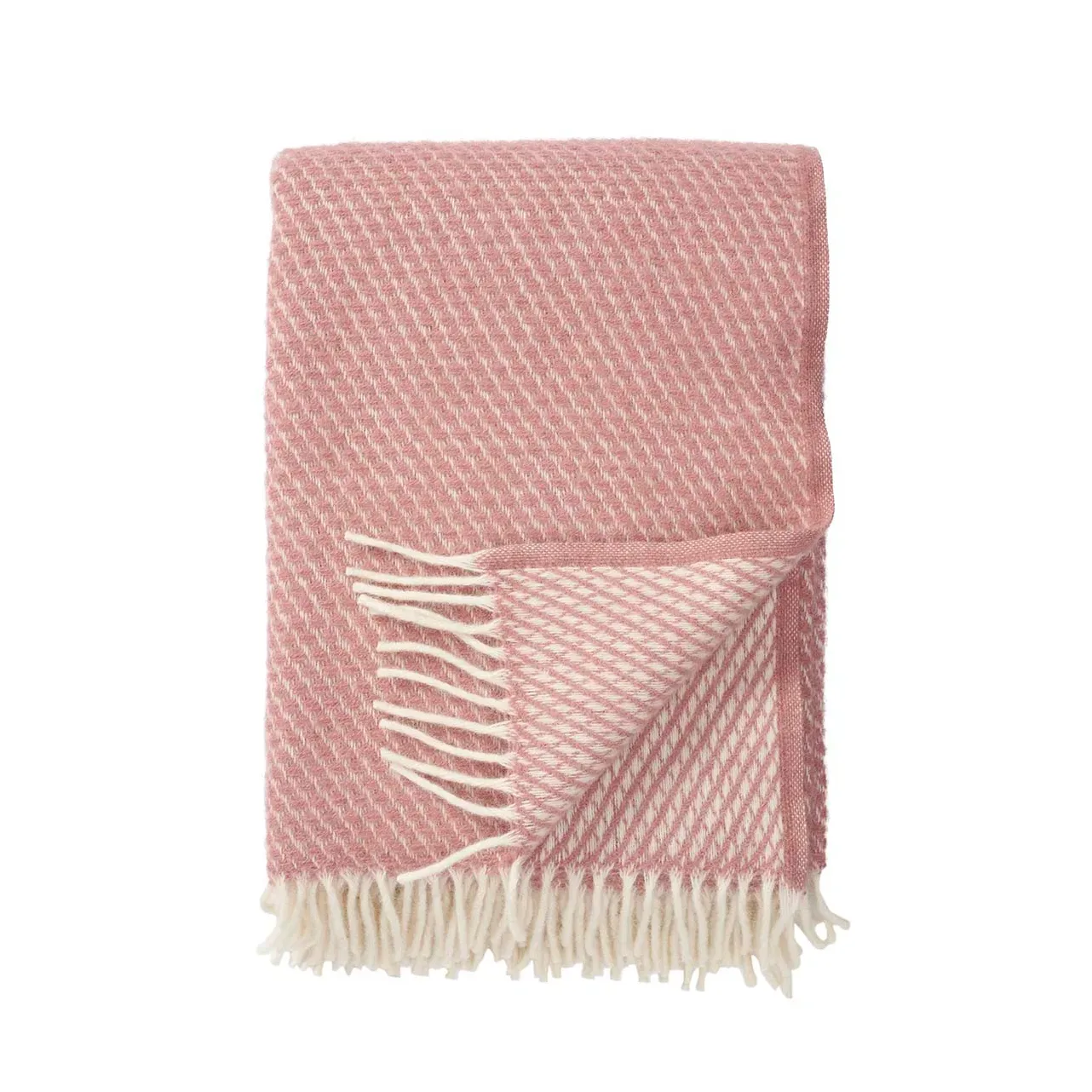 Klippan Yllefabrik Velvet ullpläd rose