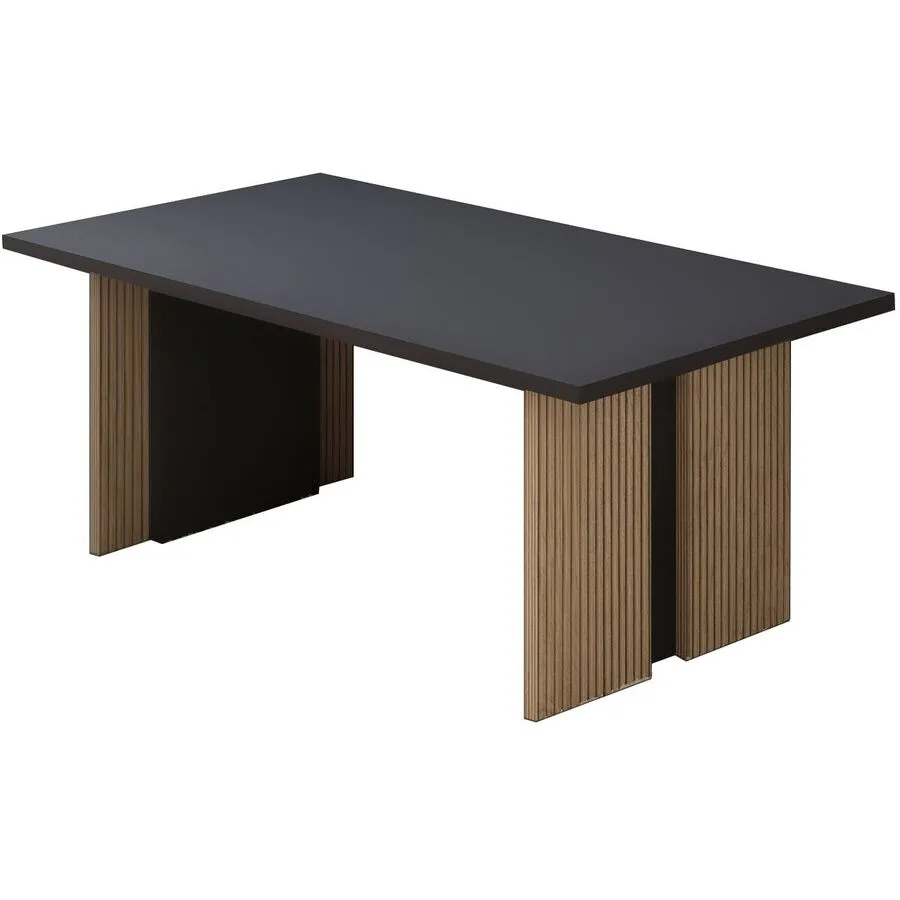 Salontisch Georis Warme Eiche, Anthrazit 100% Melaminbeschichtete Kiefer B 90 T 50 cm