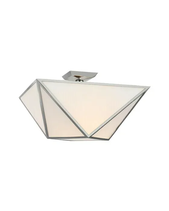 Lorino Semi-Flush Mount Polished Nickel Large