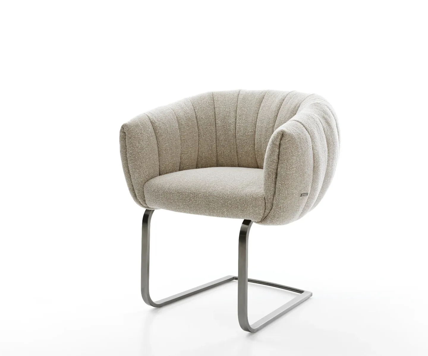 Freischwinger Jada-Flex Webstoff Soft Beige Freischwinger flach Graphit Taschenfederkern