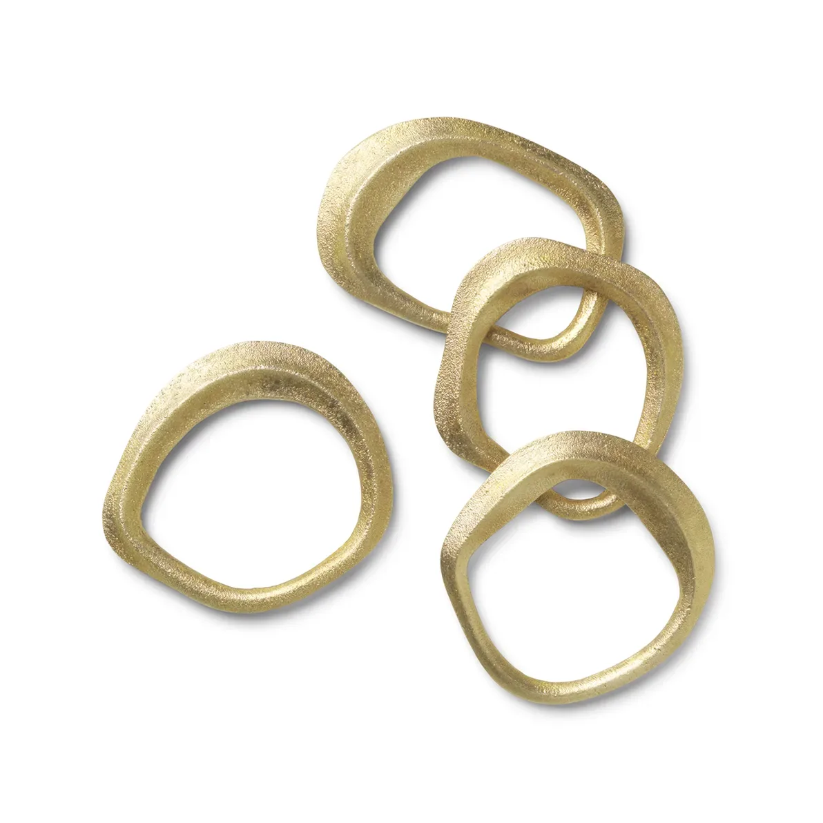 Ferm Living Flow servettring 4-pack Mässing