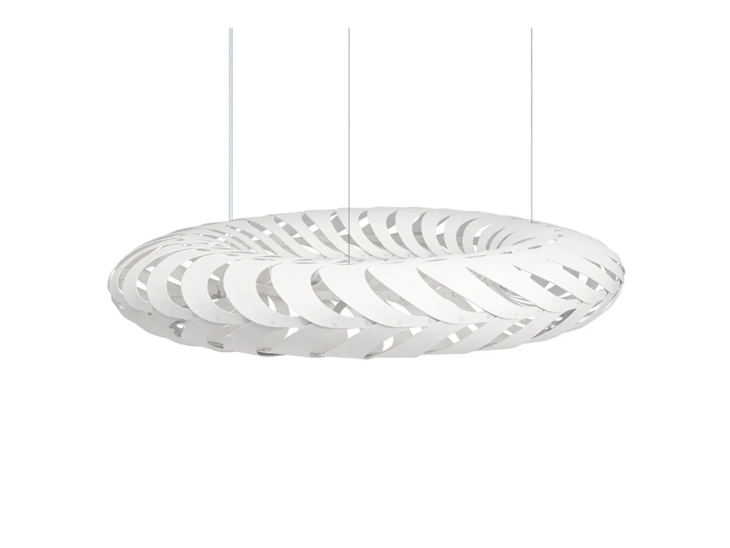 Maru Pendel Ø140 Hvid 2 Sider - David Trubridge - Stue - Bambus