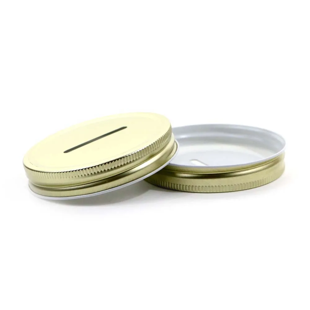 Mason jar Coin bank lid - Sparbössa lock - Wide mouth