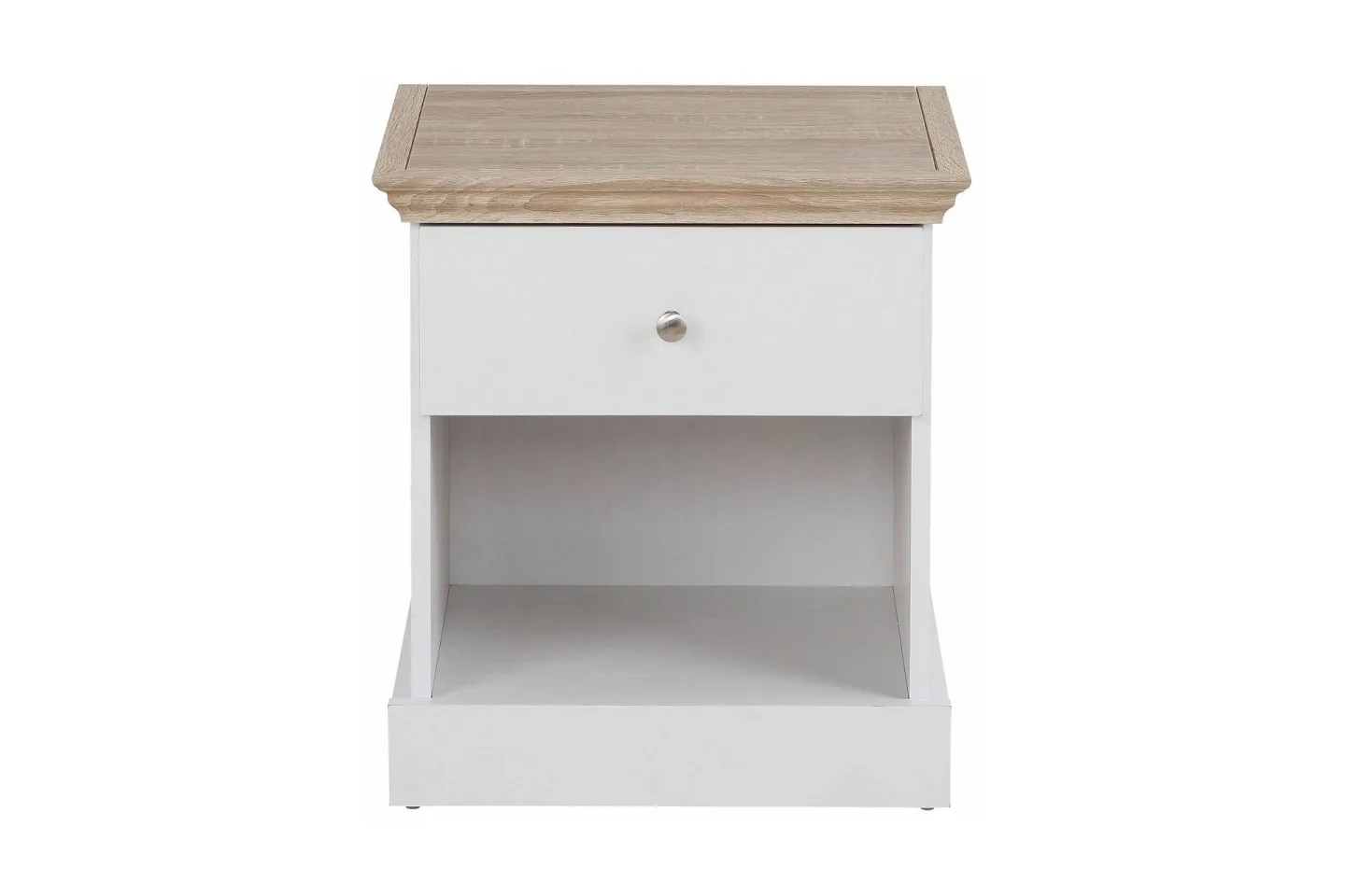 Dareia Sängbord 45 cm - Vit/Brun