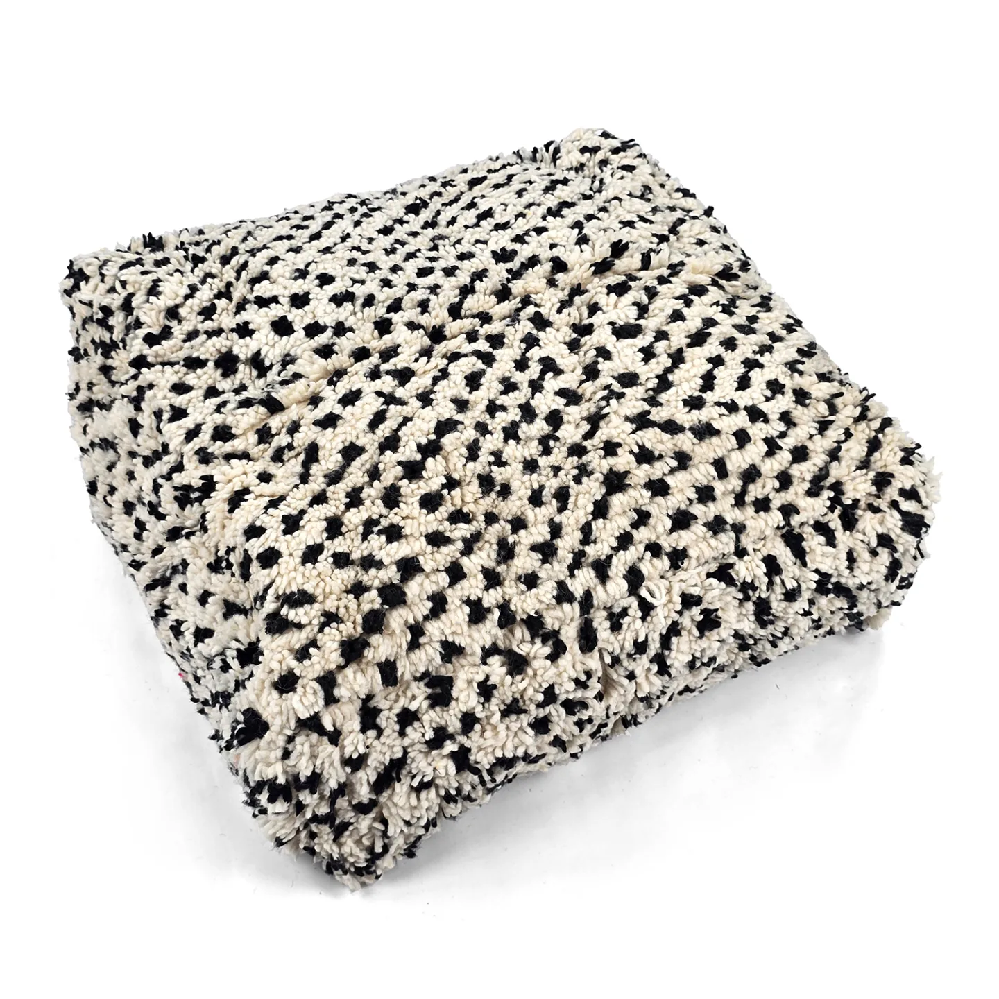 Sittepuff - Marokkansk Beni Ourain 053 (Størrelse: 60 x 60 cm)