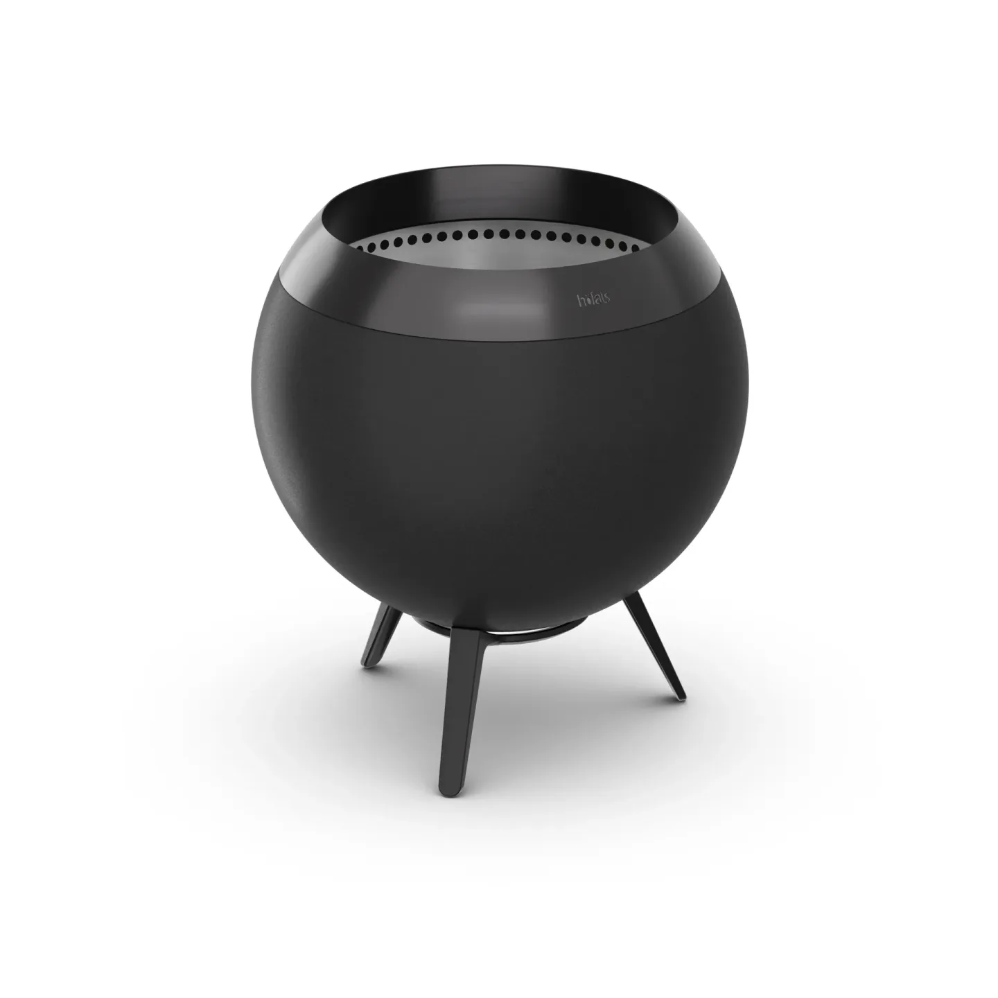 Höfats MOON 45 Feuerstelle All black, niedriges Gestell