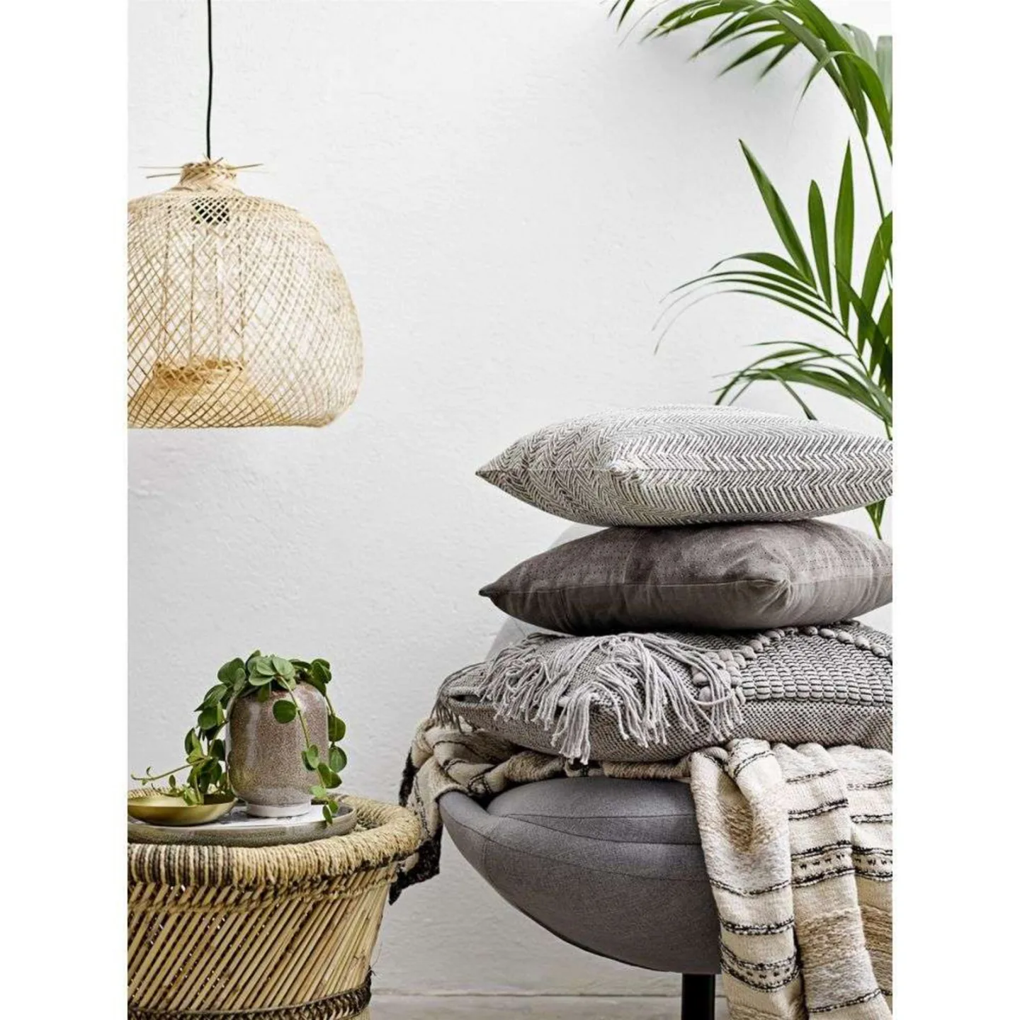 Rodi Pendelleuchte Nature Bamboo - Bloomingville - Wohnzimmer - Bambus