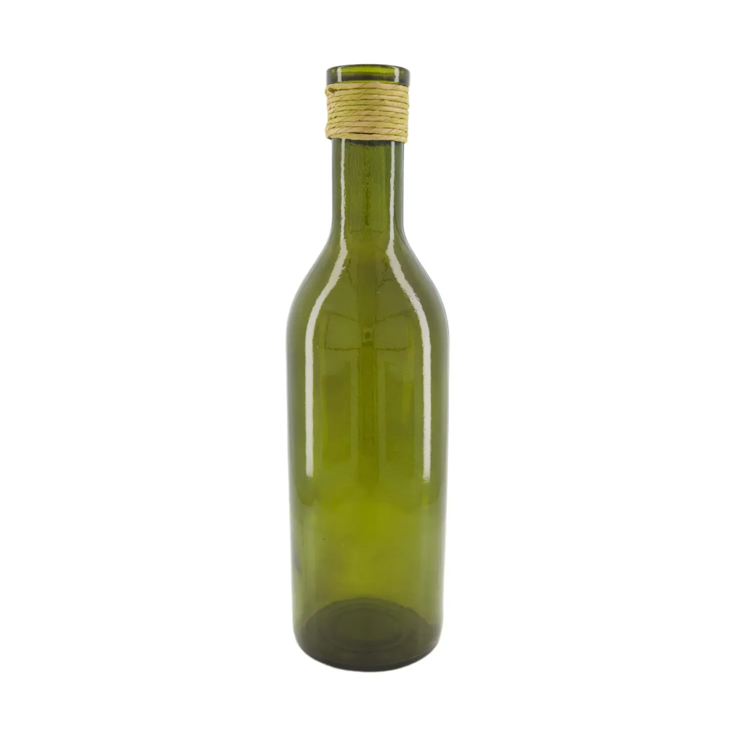 Decofinder Vase Flasche Glas, Olivgrün H: 50 cm | Schubiger Möbel