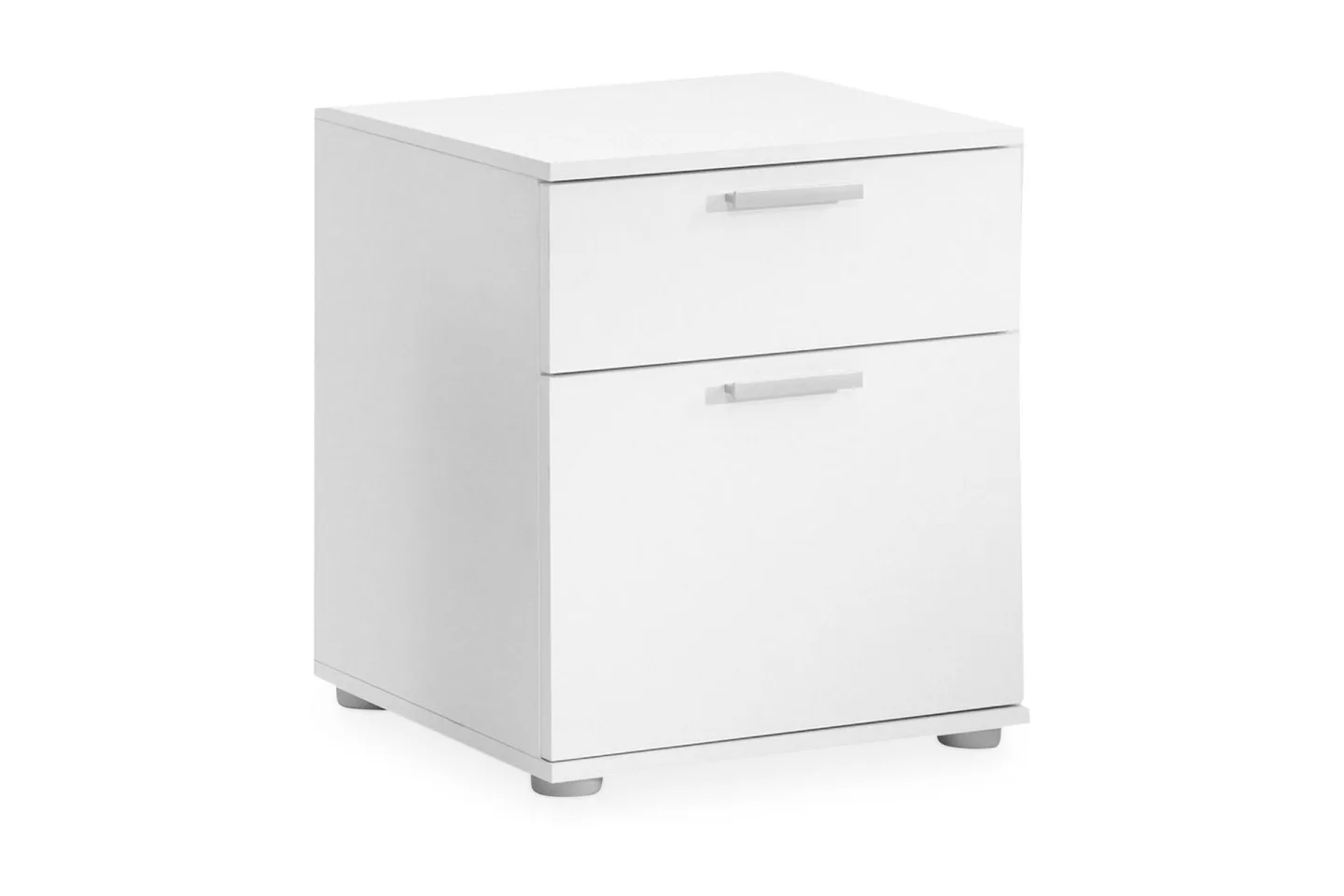 Polyxo Sängbord 45 cm med Förvaring 2 Lådor - Vit