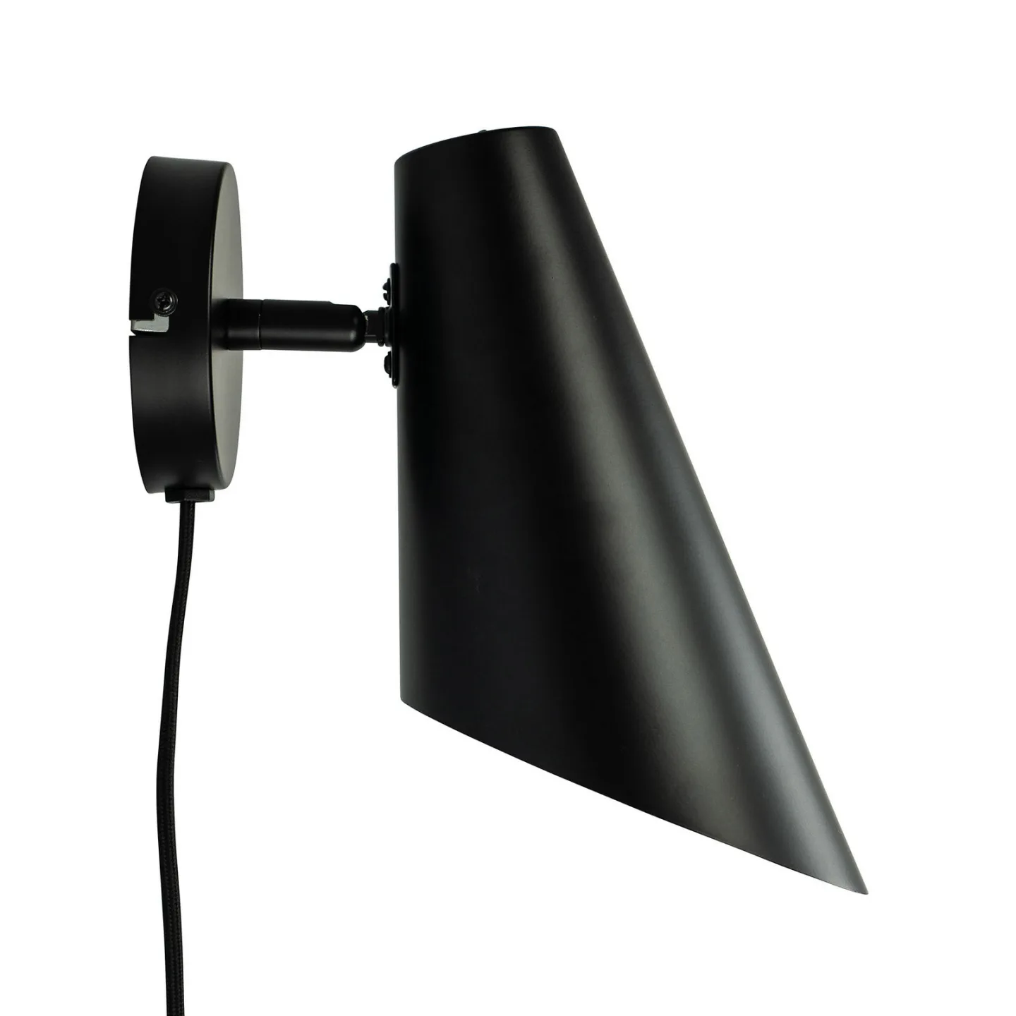 Cale Wandleuchte, schwarz, Höhe 24,5 cm - Dyberg Larsen - Wohnzimmer - Skandinavisch - Metall - Einflammig