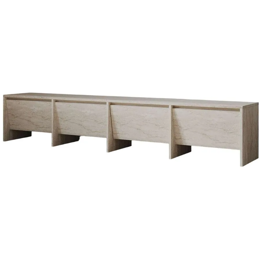 TV-Möbel Georis Braun/beige marmoriert Holzwerkstoff B 180 cm