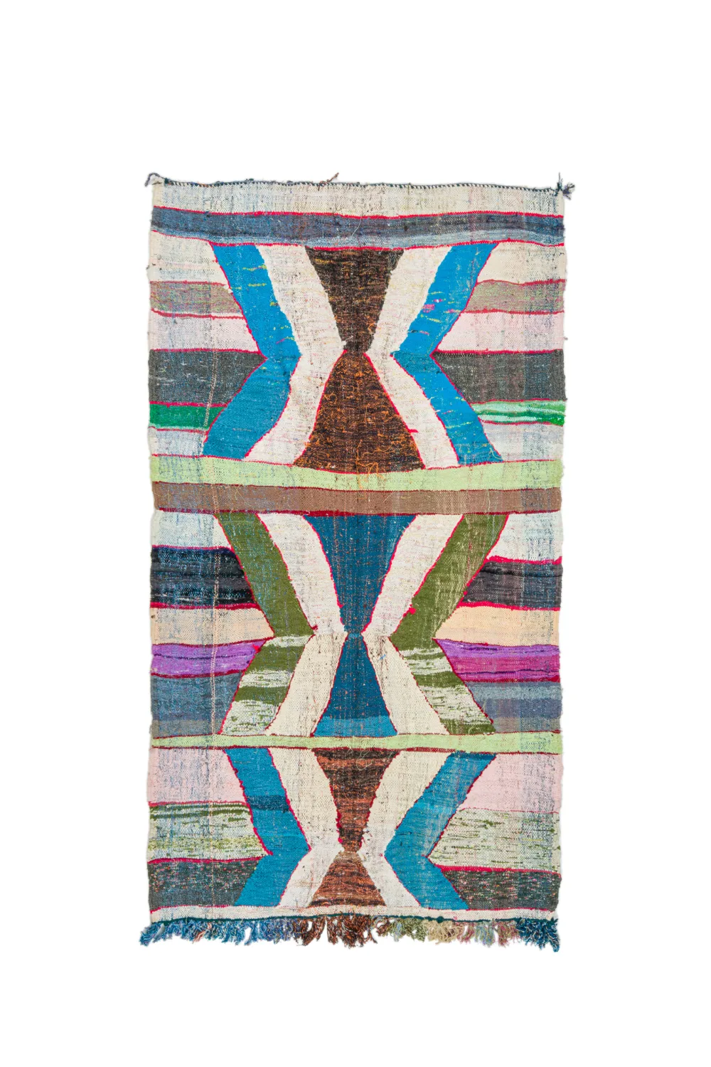 Marokkansk Boucherouite-teppe 140 x 250 cm (Størrelse: 140 x 250 cm)