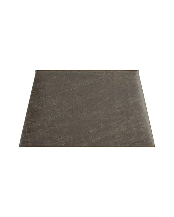 Rectangular Lampshade Leather Pale Brown