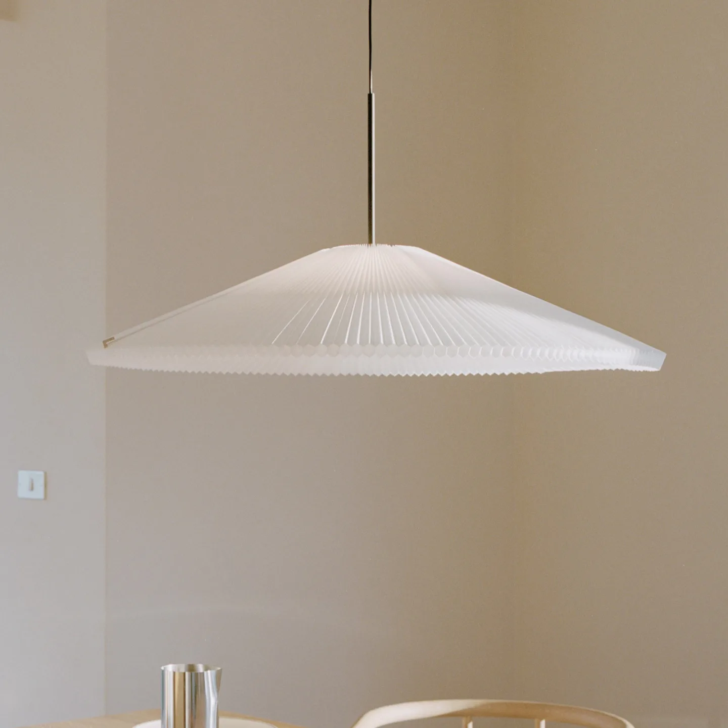 Nebra Pendelleuchte Large White - New Works - Wohnzimmer - Design - Stoff / Textil - Einflammig