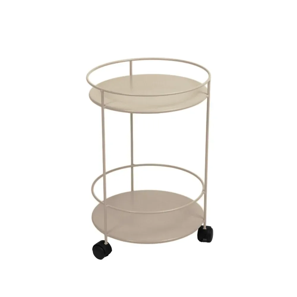 Fermob Guinguette sidobord med hjul Nutmeg (beige)