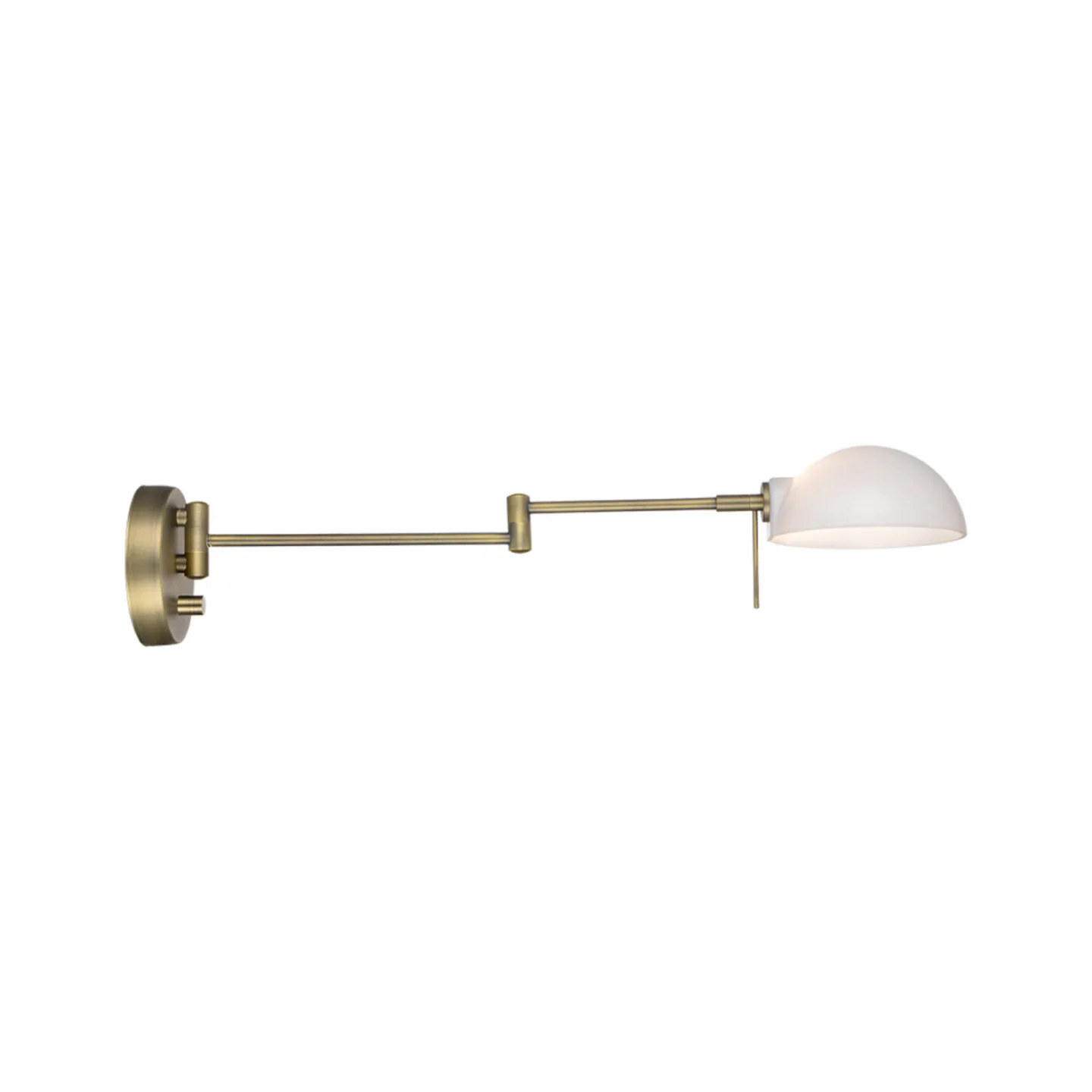 Kjøbenhavn væglampe, antik messing/opal, Ø 15 cm – Halo Design - Stue - Metal - Med én lyskilde