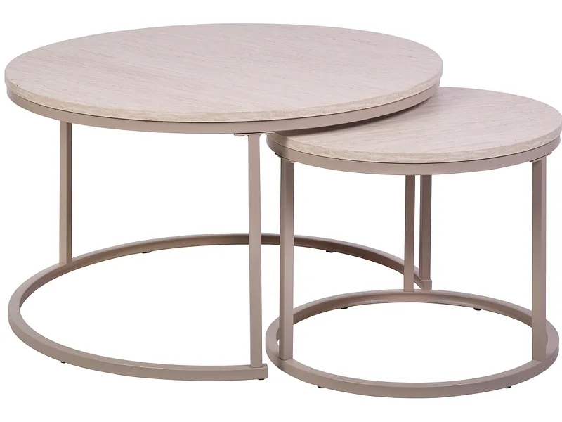 Set für Couchtische RIYAD 70x70x42cm beige