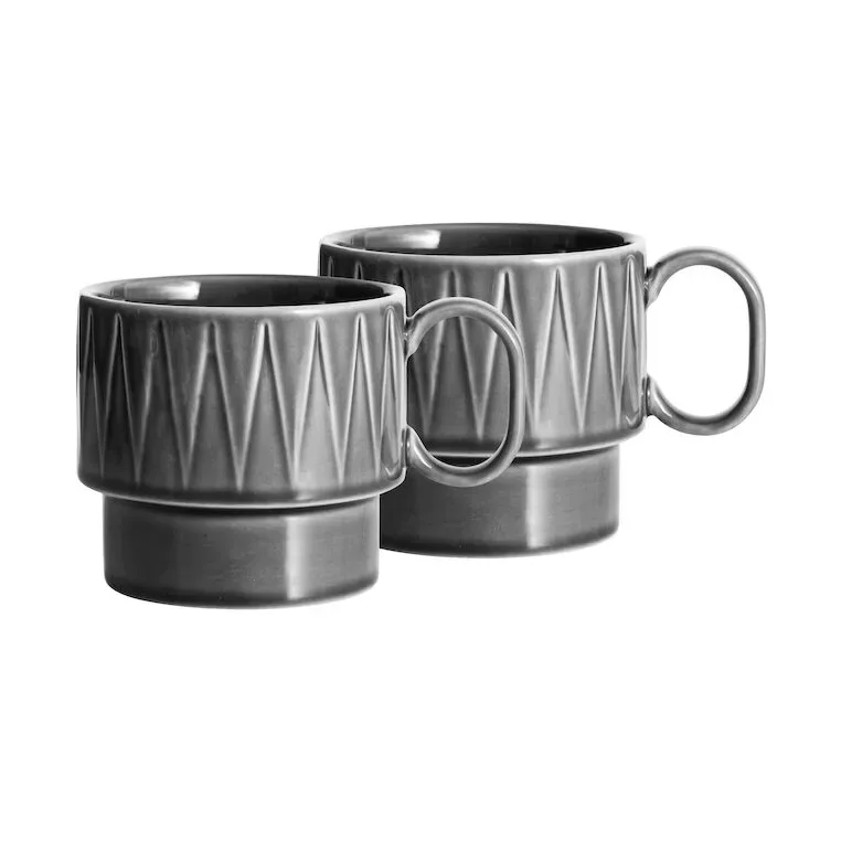 Sagaform Coffee & More Teetasse 2er-Pack Grau
