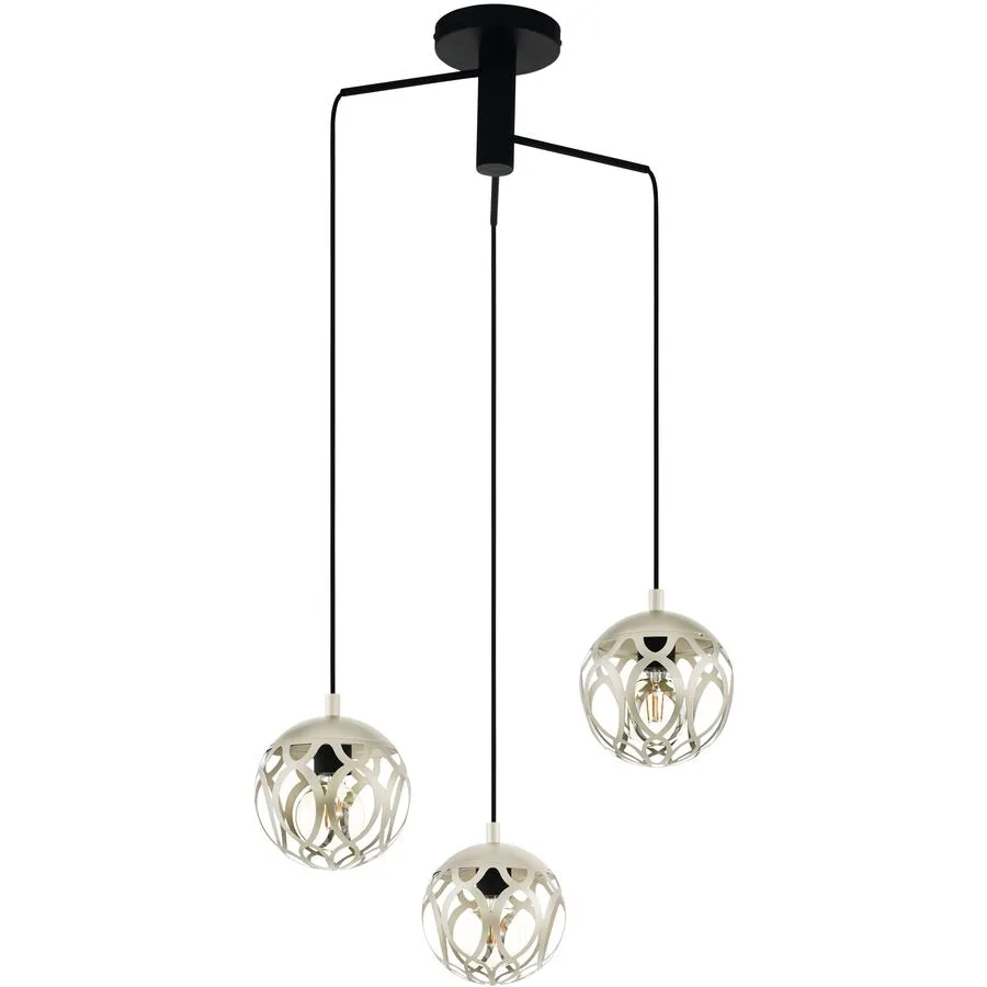 Eglo Pendellampe Mirtazza Schwarz Stahl 59 cm 110 cm