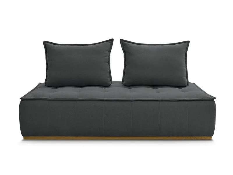 Modulare Sessel für Sofa BOBOCHIC ELISA Stoff mit Textur dunkelgrau