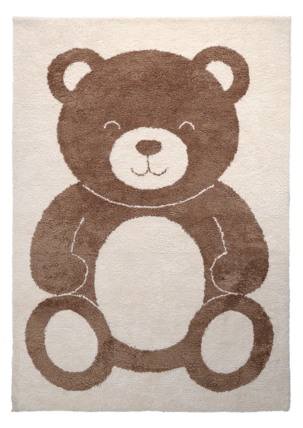 Barneteppe - Soft Teddybear (krem/brun) (Størrelse: 160 x 230 cm)