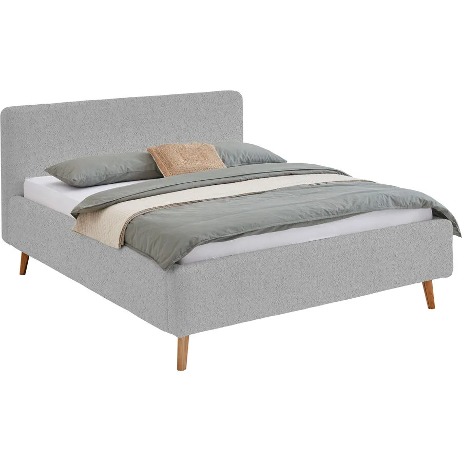 Bett Senja Grau Polyester 160 x 200 cm