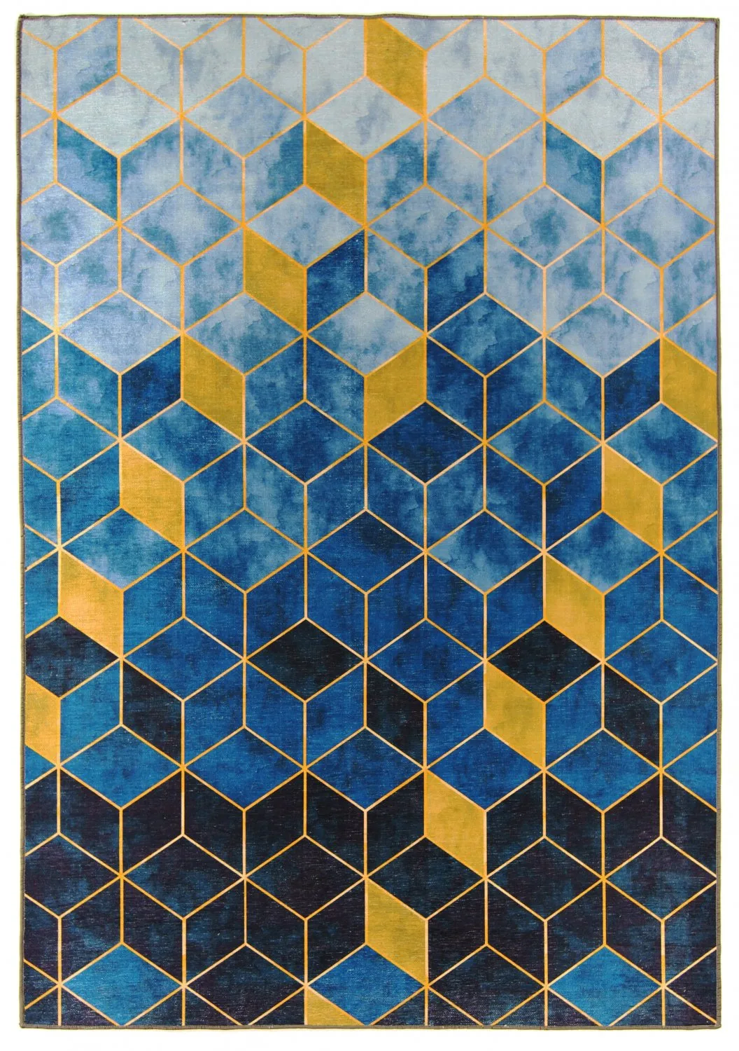 Wilton-teppe - Brigooda (blå) (Størrelse: 200 x 280 cm)