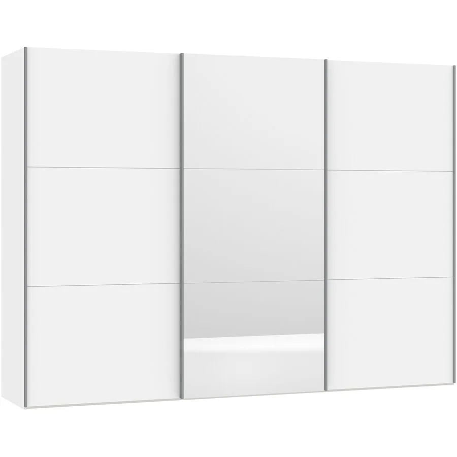 Kleiderschrank Arena Schwebetüren weiss Holzwerkstoff B 302 cm - Schweizer Möbelhersteller