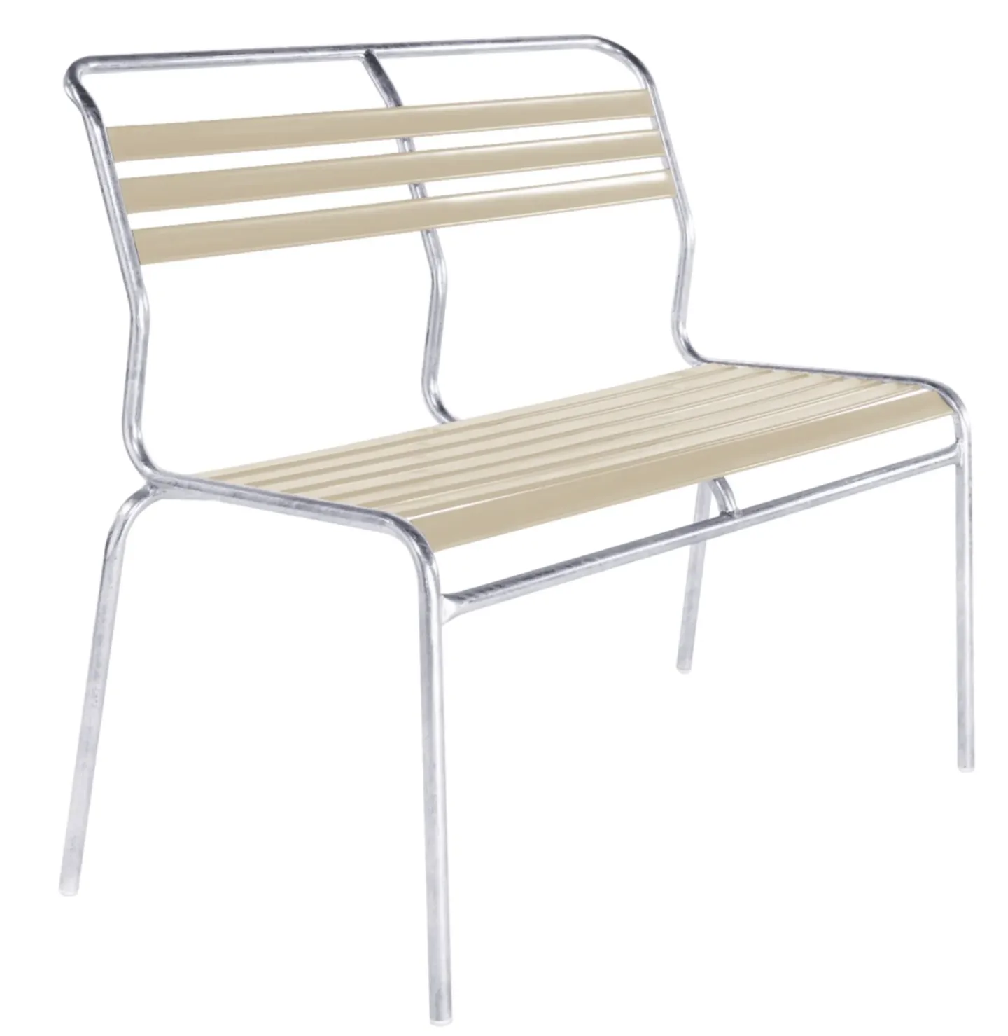 Schaffner Lättli-2er-Bank Säntis Feuerverzinkt Beige | Schubiger Möbel