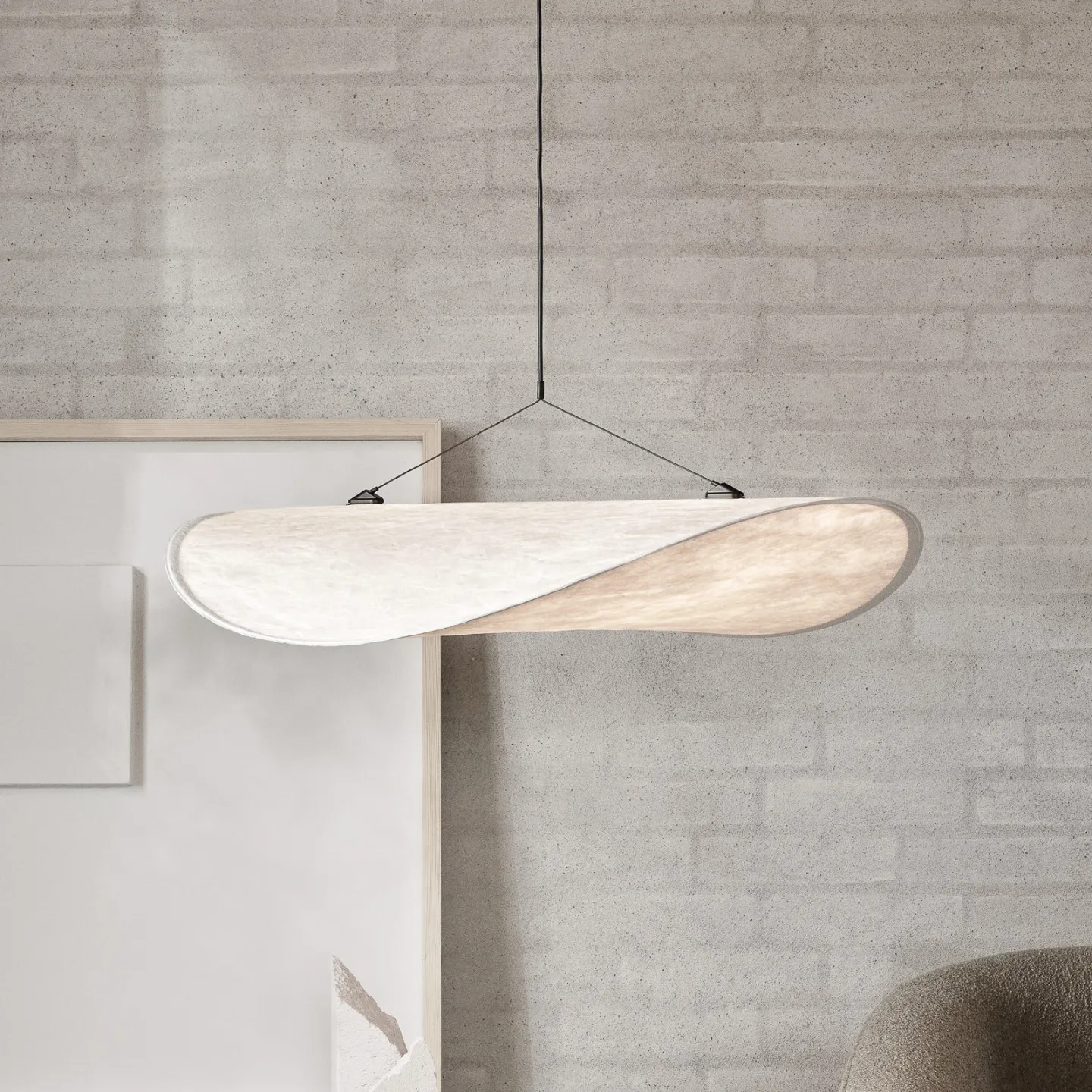 Tense LED-Hängeleuchte, Ø 70 cm, weiß - New Works - Wohnzimmer - Design - Kunststoff - Einflammig
