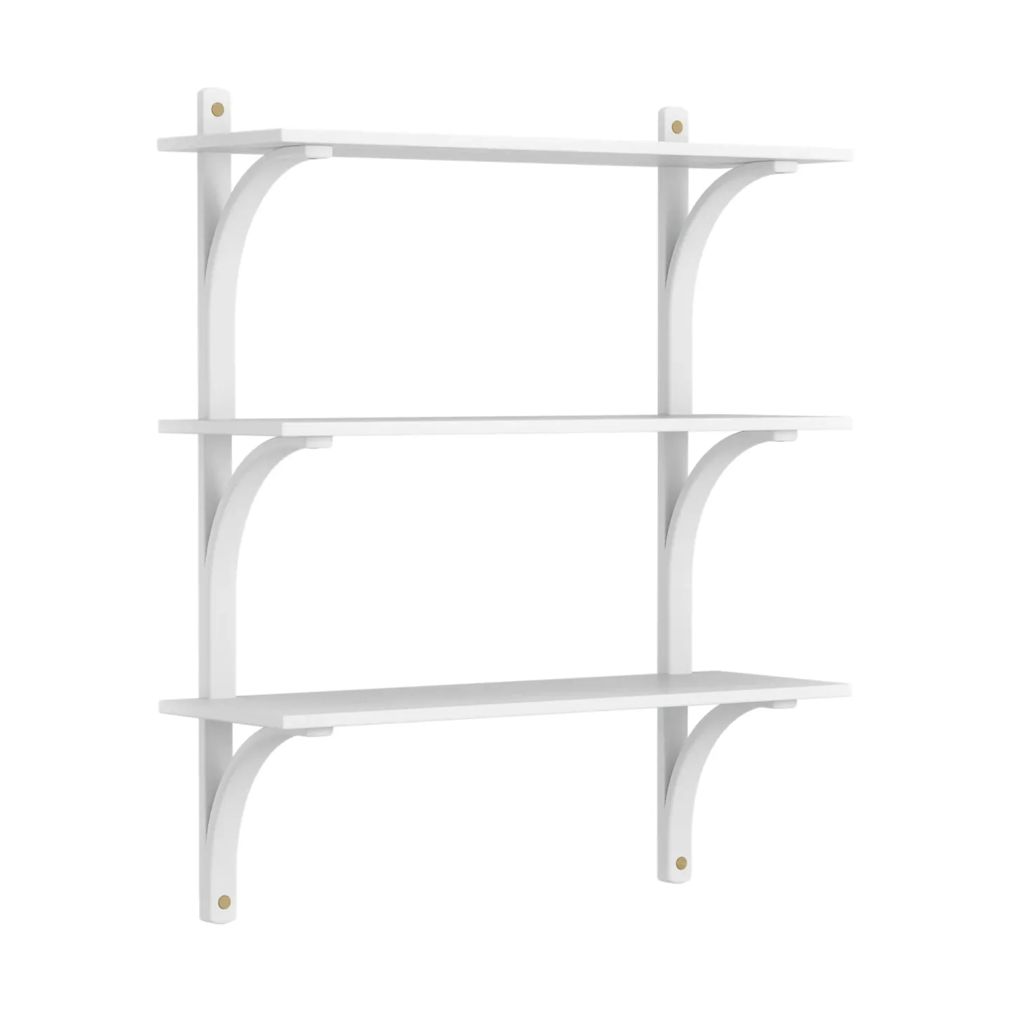 Swedese Levi Regal 3 Fachboden Weiß lasiertes Esche-messing, 90 cm