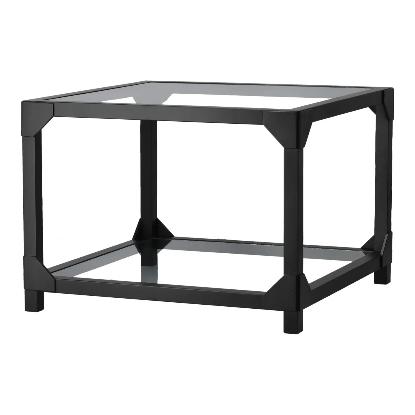 Gärsnäs Bleck Couchtisch 55x55 cm Glas Buche-Schwarz gebeizt