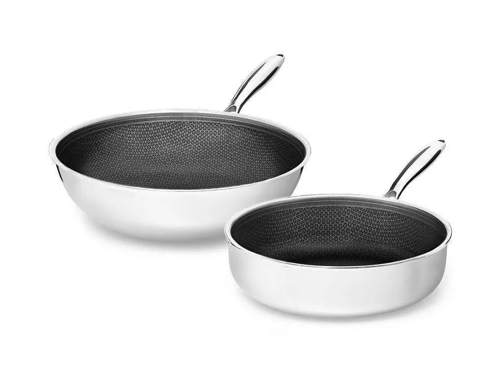 WOK-SCHMORPFANNEN-SET – 2 STÜCK