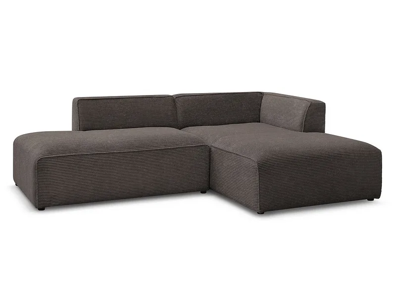 Ecksofa BOBOCHIC MEGEVE Cord-Stoff rotbraun