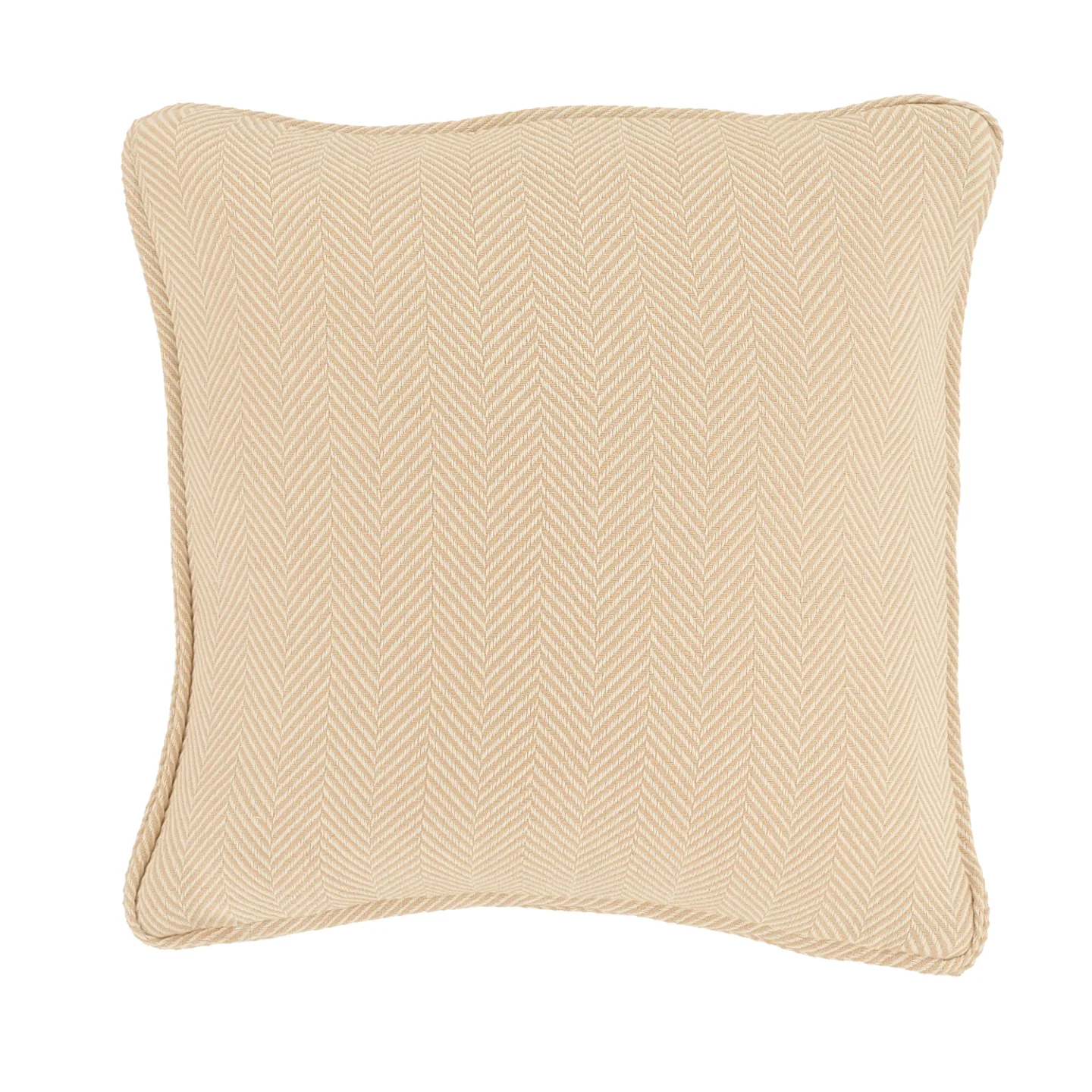 Putetrekk - Denisa Fishbone (beige/hvit) (Størrelse: 45 x 45 cm)